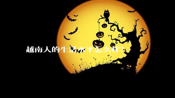 越南人的生活水平怎么样？